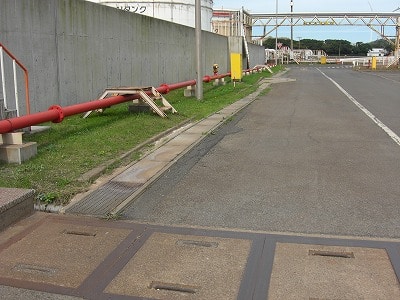 扇矢工事施工例 鹿島共同火力構内排水管点検（茨城県）